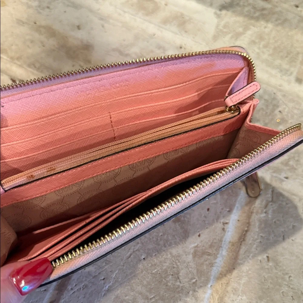 Michael Kors Blush Pink Zip-Around Wallet